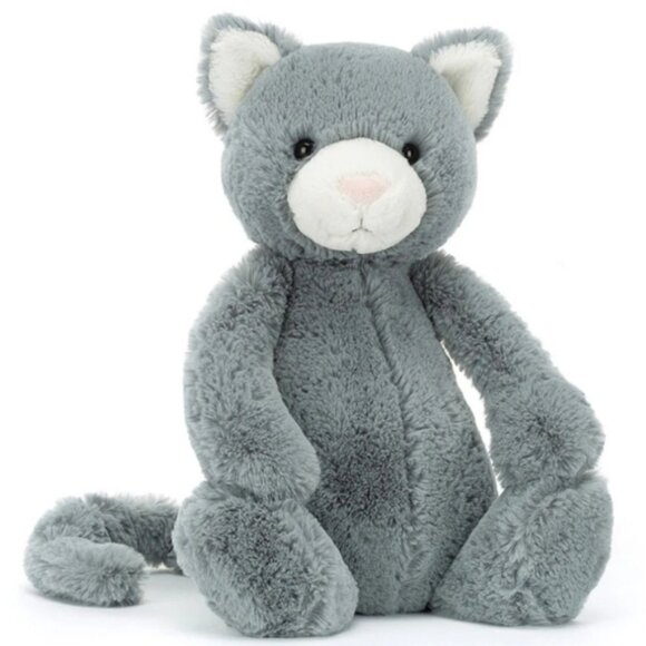 Jellycat CLEOW Bashful Kitten NWT in-hand Grey Authentic direct from Jellycat - Picture 3 of 12